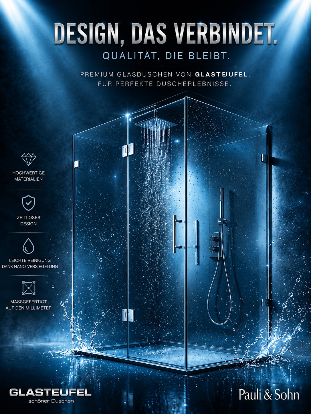 Design, das verbindet – Premium Glasduschen von Glasteufel und Pauli & Sohn